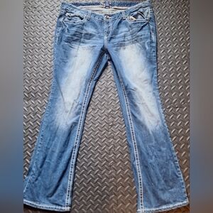 Amethyst Jeans Light Blue Flare Denim